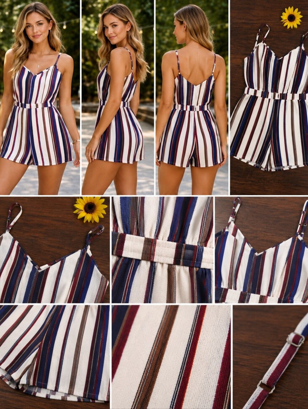 LUCCA STRIPED ROMPER *NEW !!